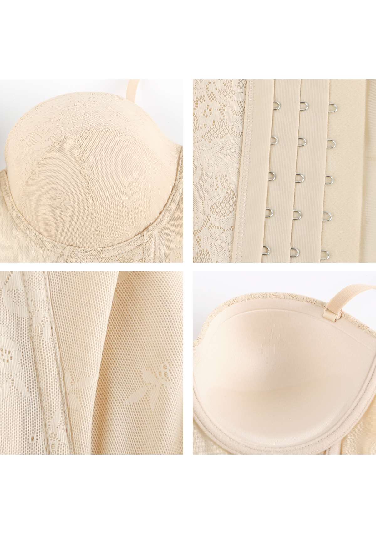 Gracious Overbust Lace Corset Bustier - HSIA