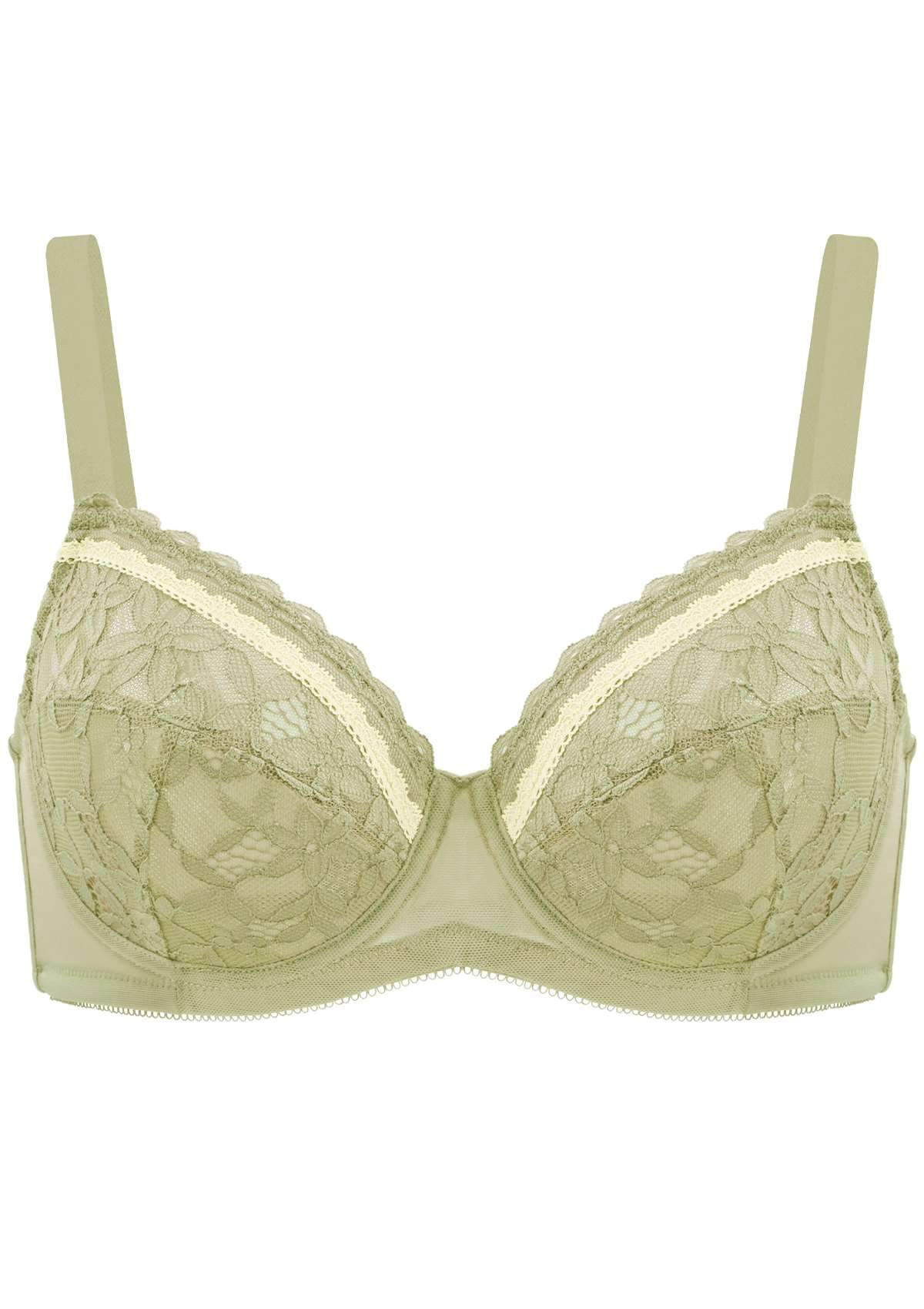 Jessamine Contrast Color Lace Underwire Bra - HSIA