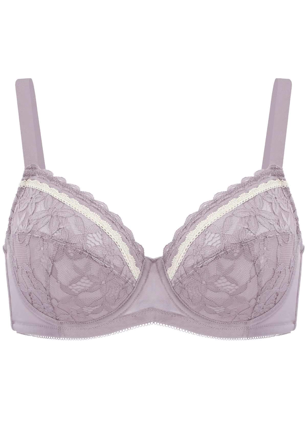 Jessamine Contrast Color Lace Underwire Bra - HSIA