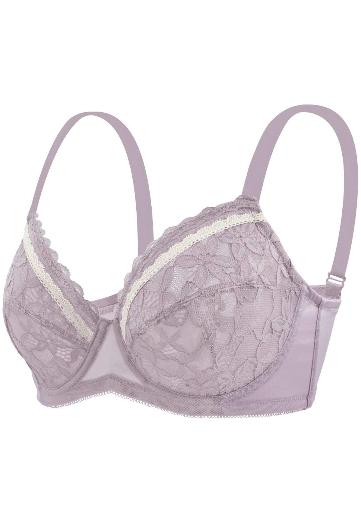 Jessamine Contrast Color Lace Underwire Bra - HSIA