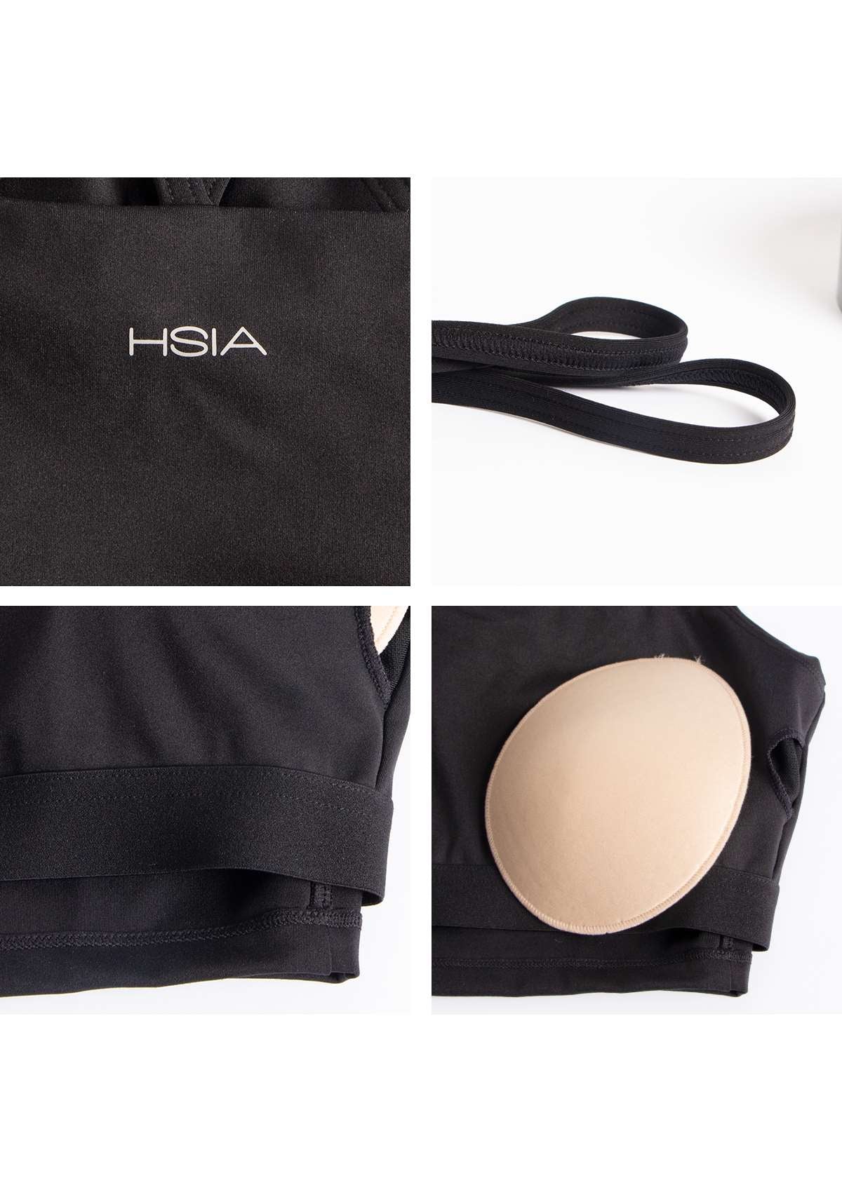 LEAPX Wireless Low-Impact Crisscross Padded Sports Bra - HSIA