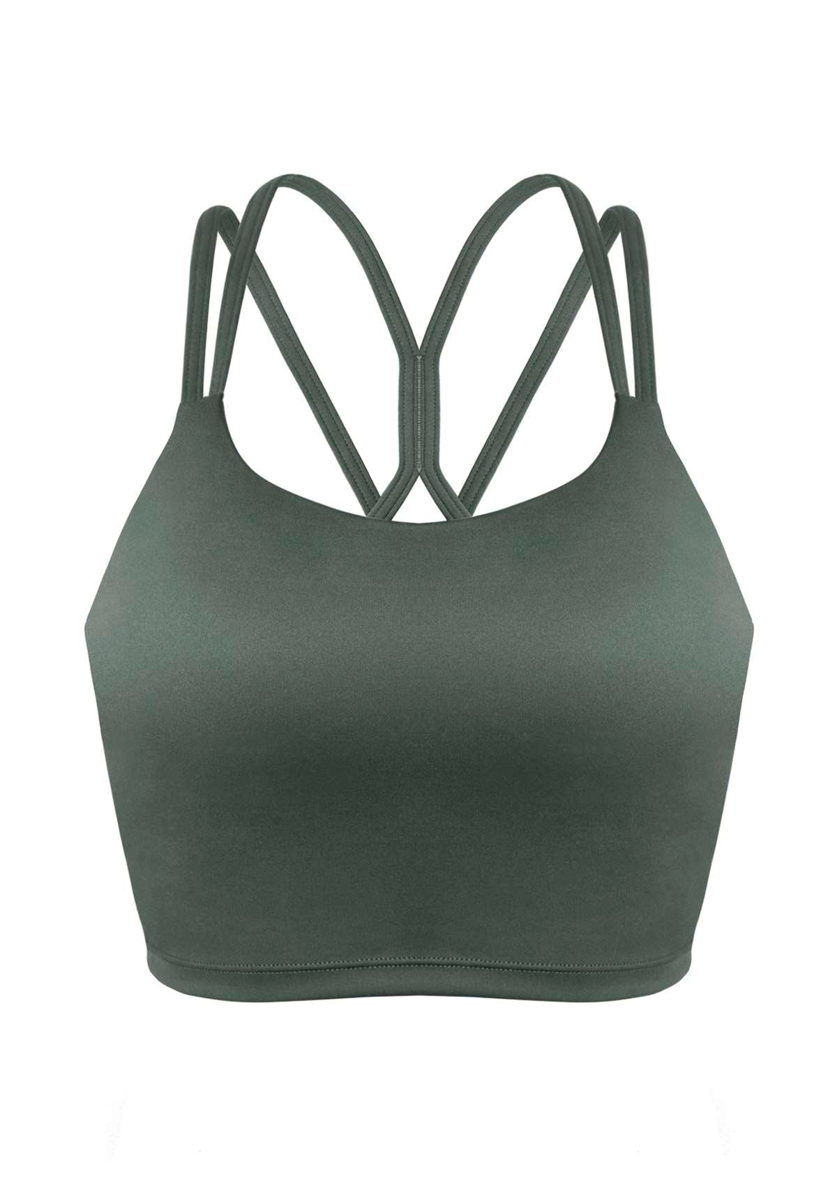 LEAPX Wireless Low-Impact Crisscross Padded Sports Bra - HSIA
