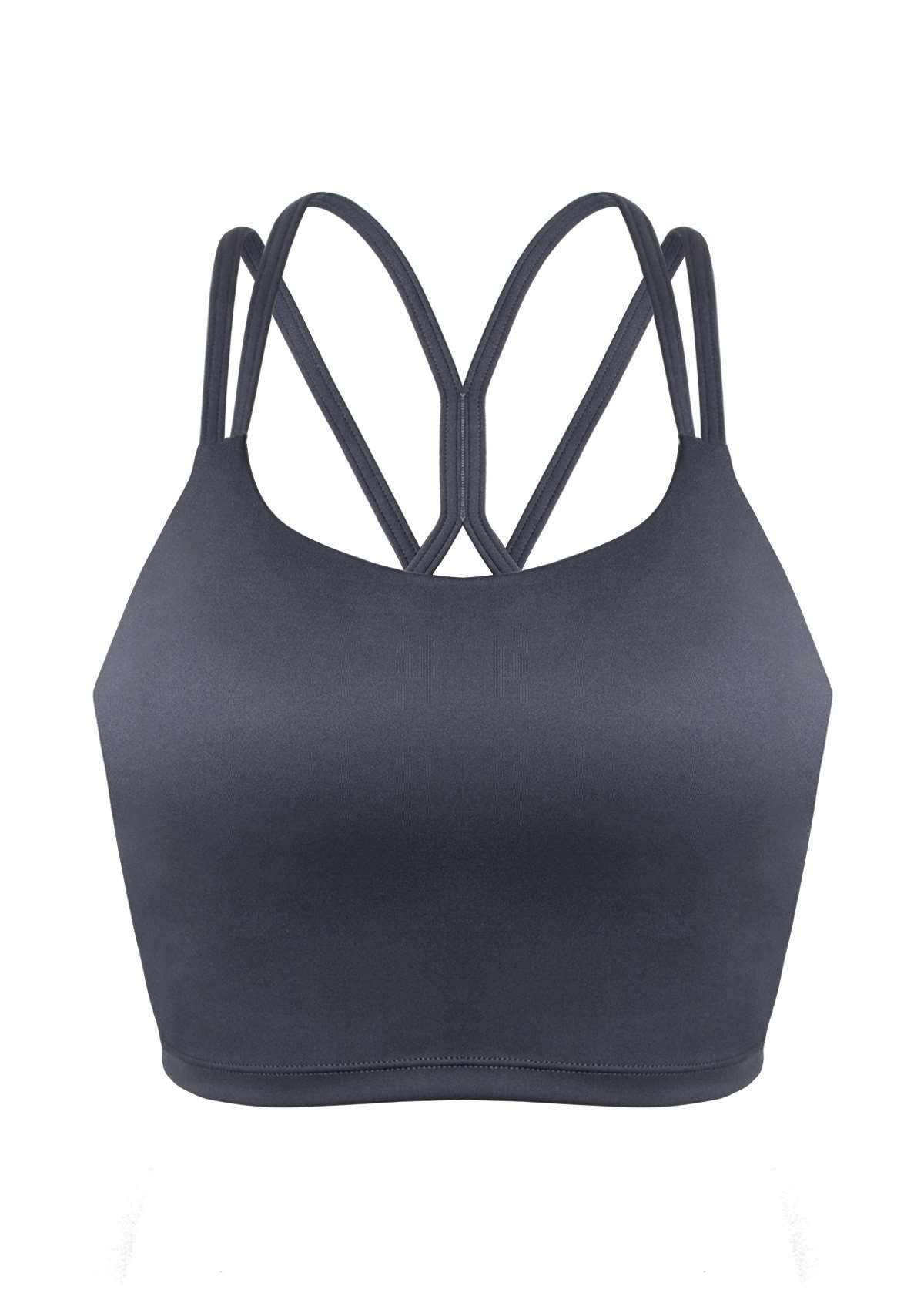 LEAPX Wireless Low-Impact Crisscross Padded Sports Bra - HSIA
