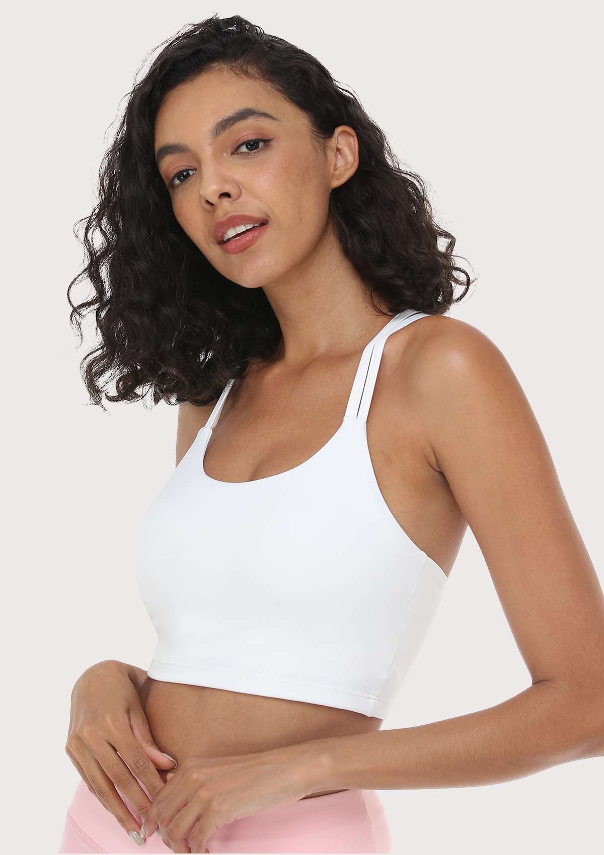 LEAPX Wireless Low-Impact Crisscross Padded Sports Bra - HSIA