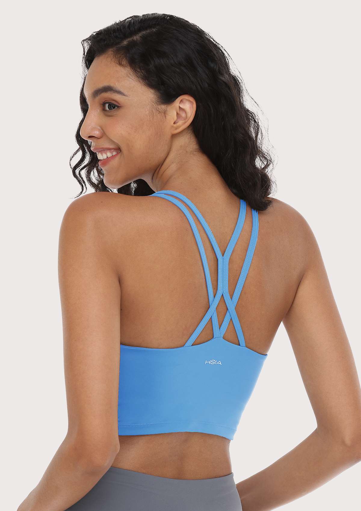 LEAPX Wireless Low-Impact Crisscross Padded Sports Bra - HSIA