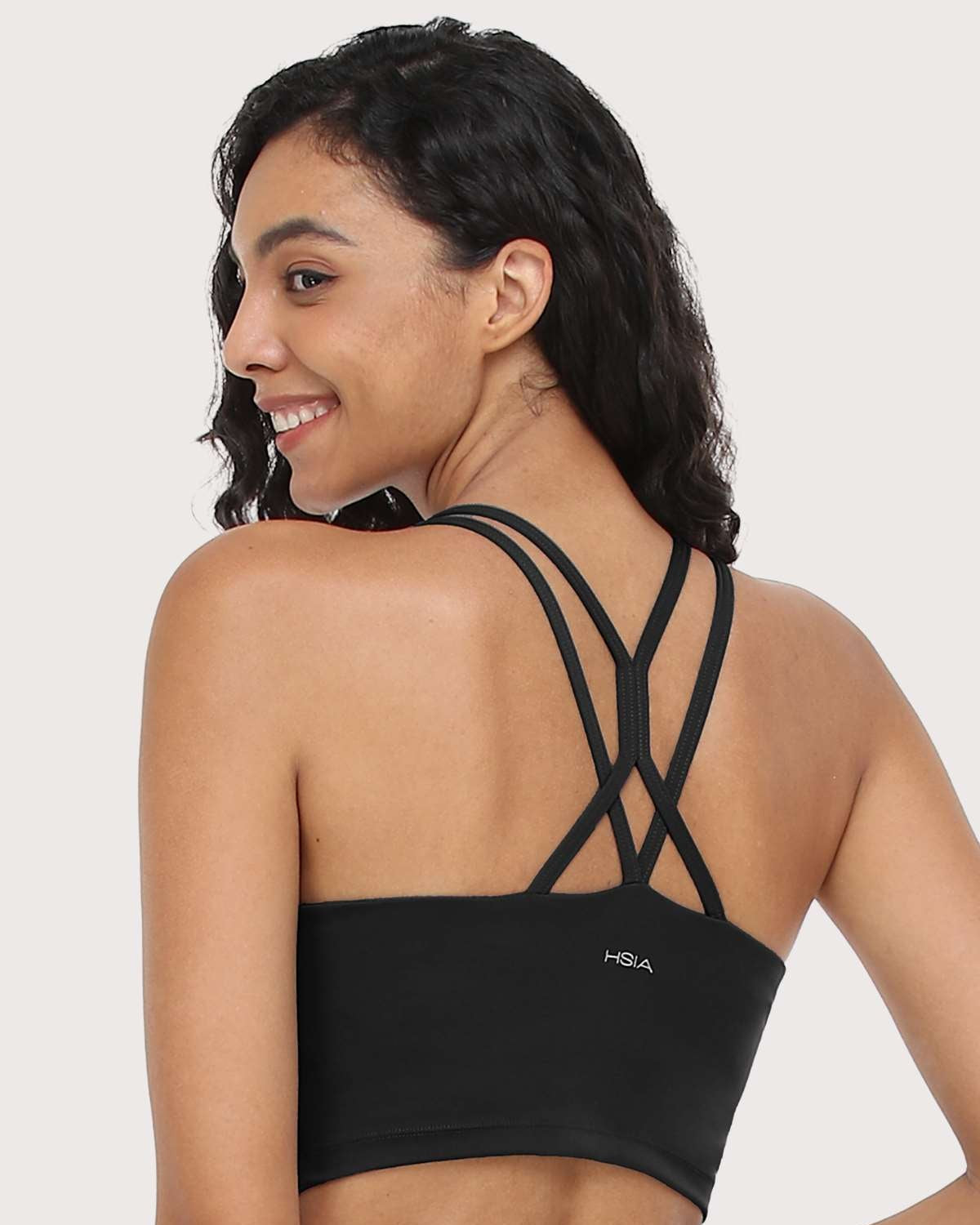LEAPX Wireless Low-Impact Crisscross Padded Sports Bra - HSIA