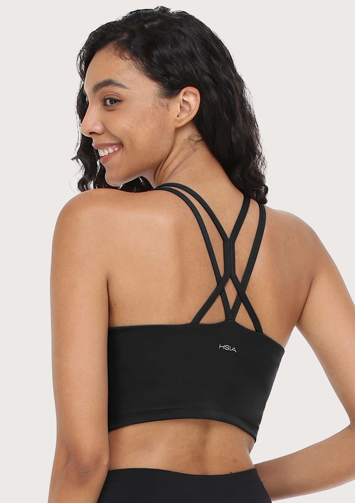 LEAPX Wireless Low-Impact Crisscross Padded Sports Bra - HSIA