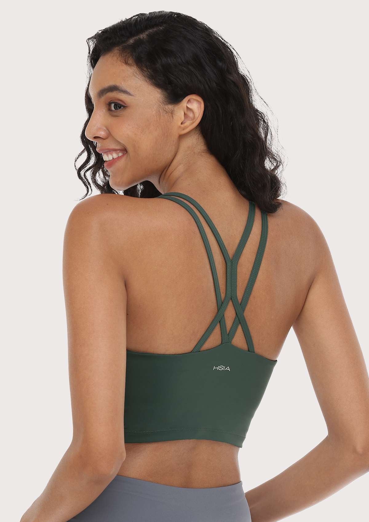 LEAPX Wireless Low-Impact Crisscross Padded Sports Bra - HSIA