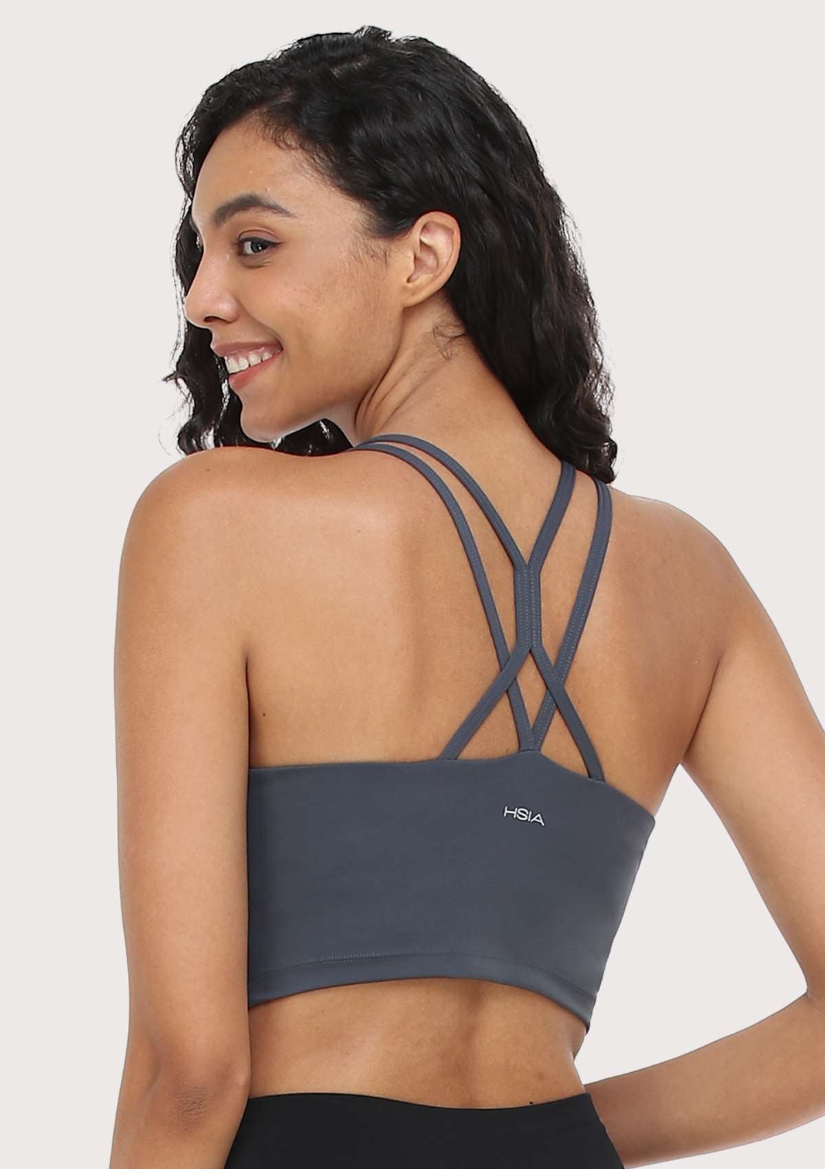 LEAPX Wireless Low-Impact Crisscross Padded Sports Bra - HSIA