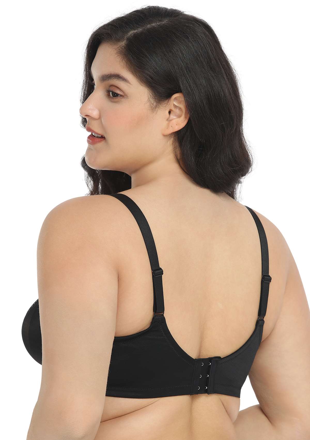 Billie Cross Front Strap Smooth Sheer Mesh Underwire Bra - HSIA
