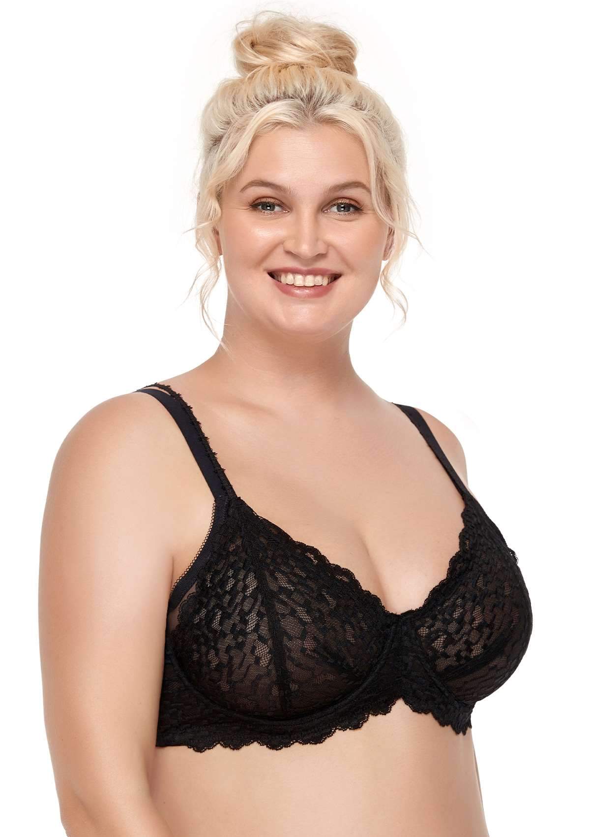 Overkill Double Straps Full Lace Bra - HSIA