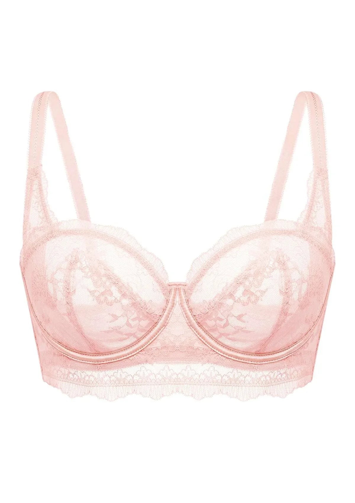 I Do Floral Lace Unlined Balconette Bra - HSIA