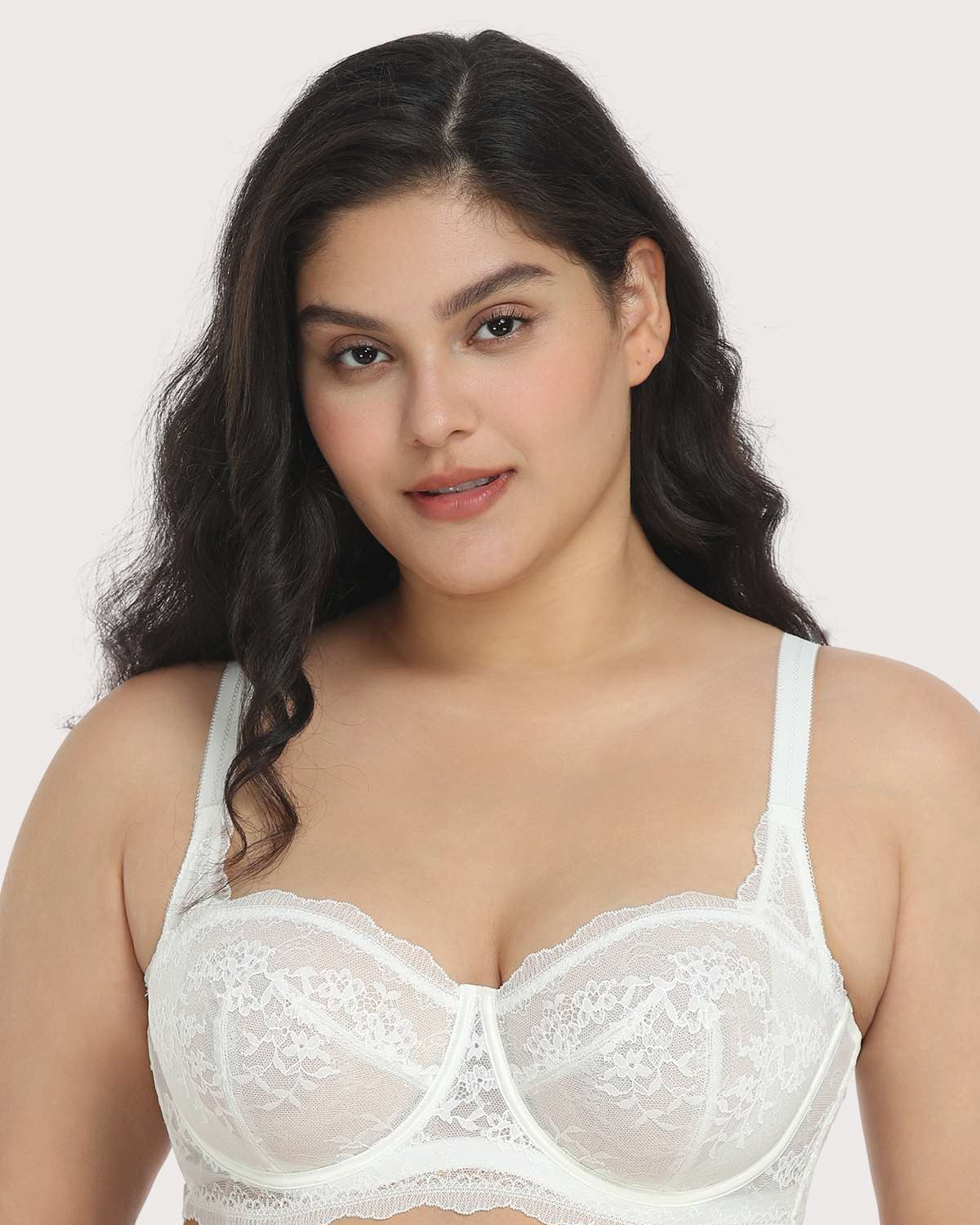 I Do Floral Lace Unlined Balconette Bra - HSIA