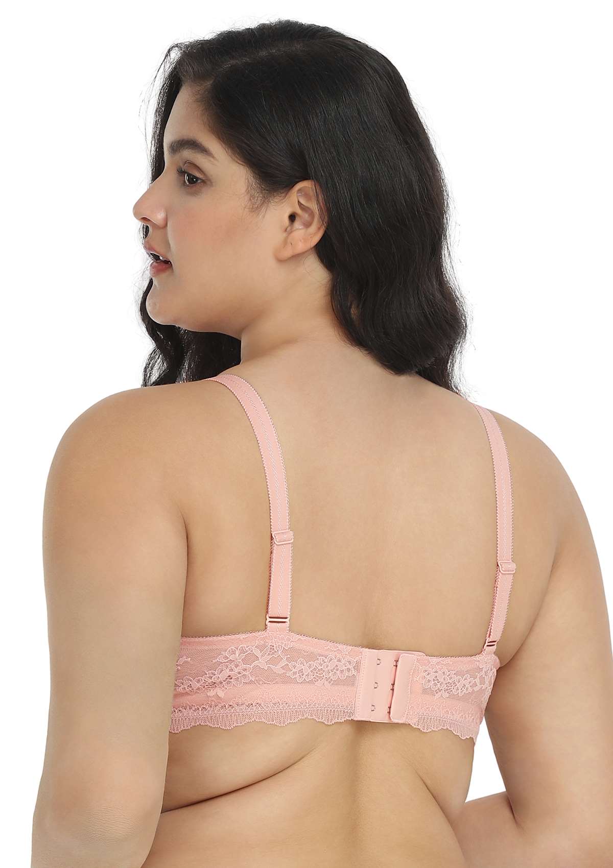 HSIA Floral Lace Unlined Bridal Pink Balconette Bra Set - HSIA