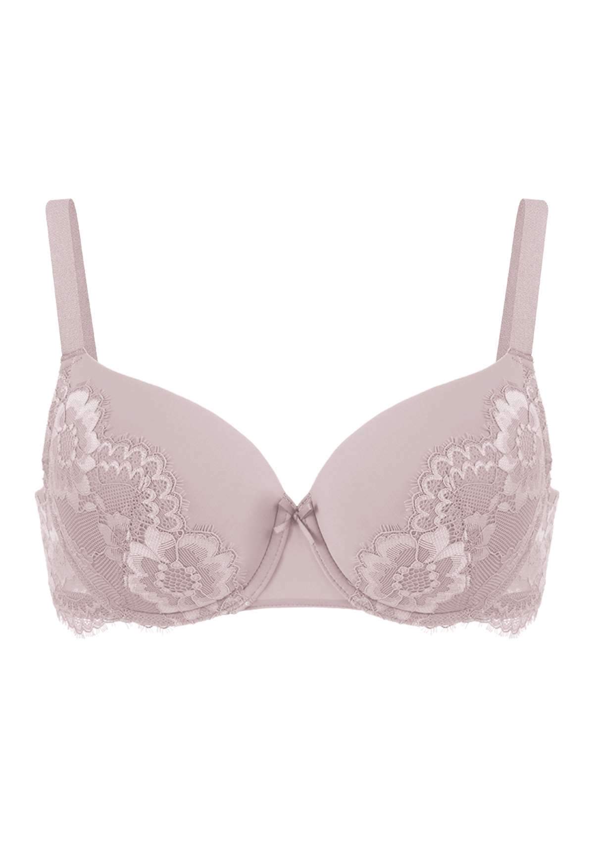 Lovelush Flower Trim Padded Underwire Bra - HSIA