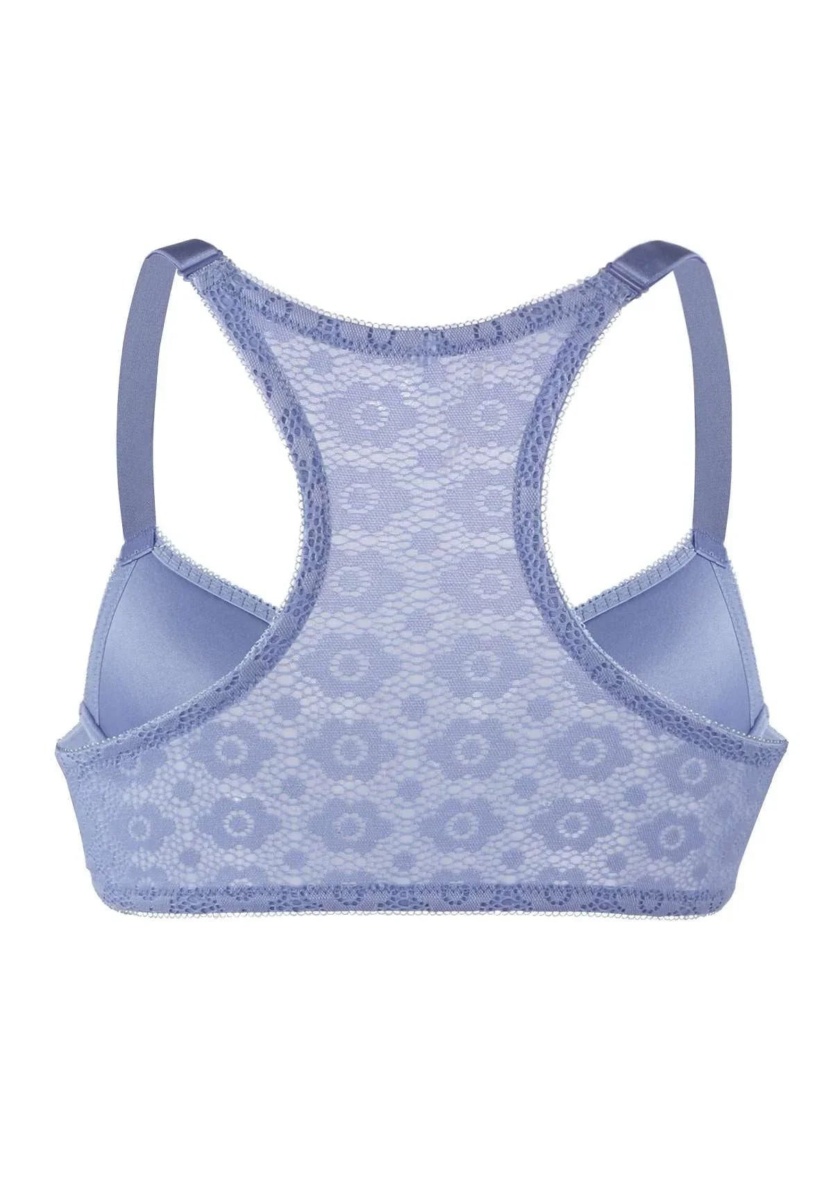 Serena Front-Close Lace-Back Racerback Underwire Bra - HSIA