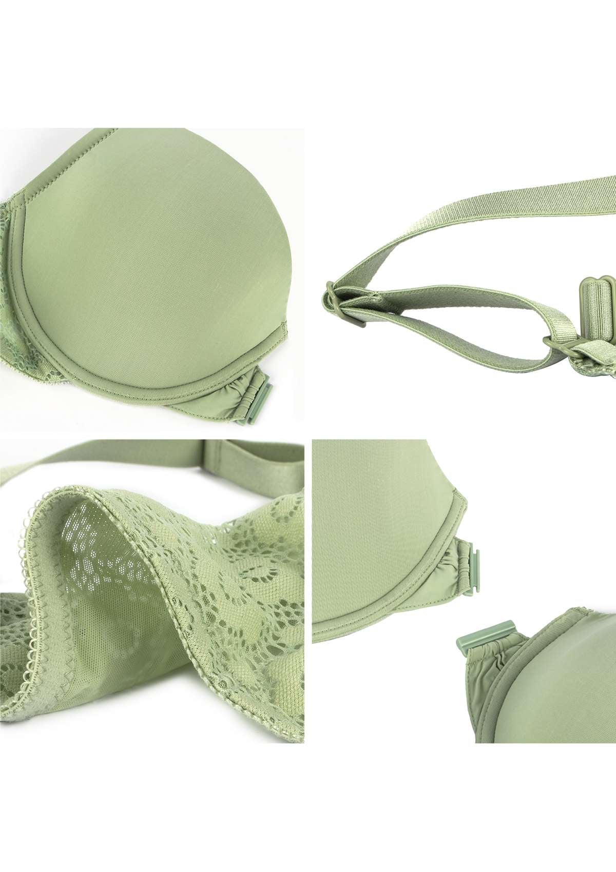 Serena Front-Close Lace-Back Underwire Bra - HSIA