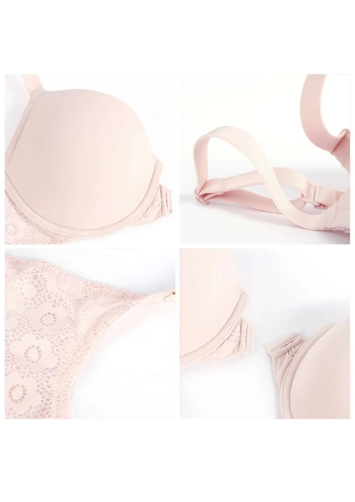 Serena Front-Close Lace-Back Underwire Bra - HSIA