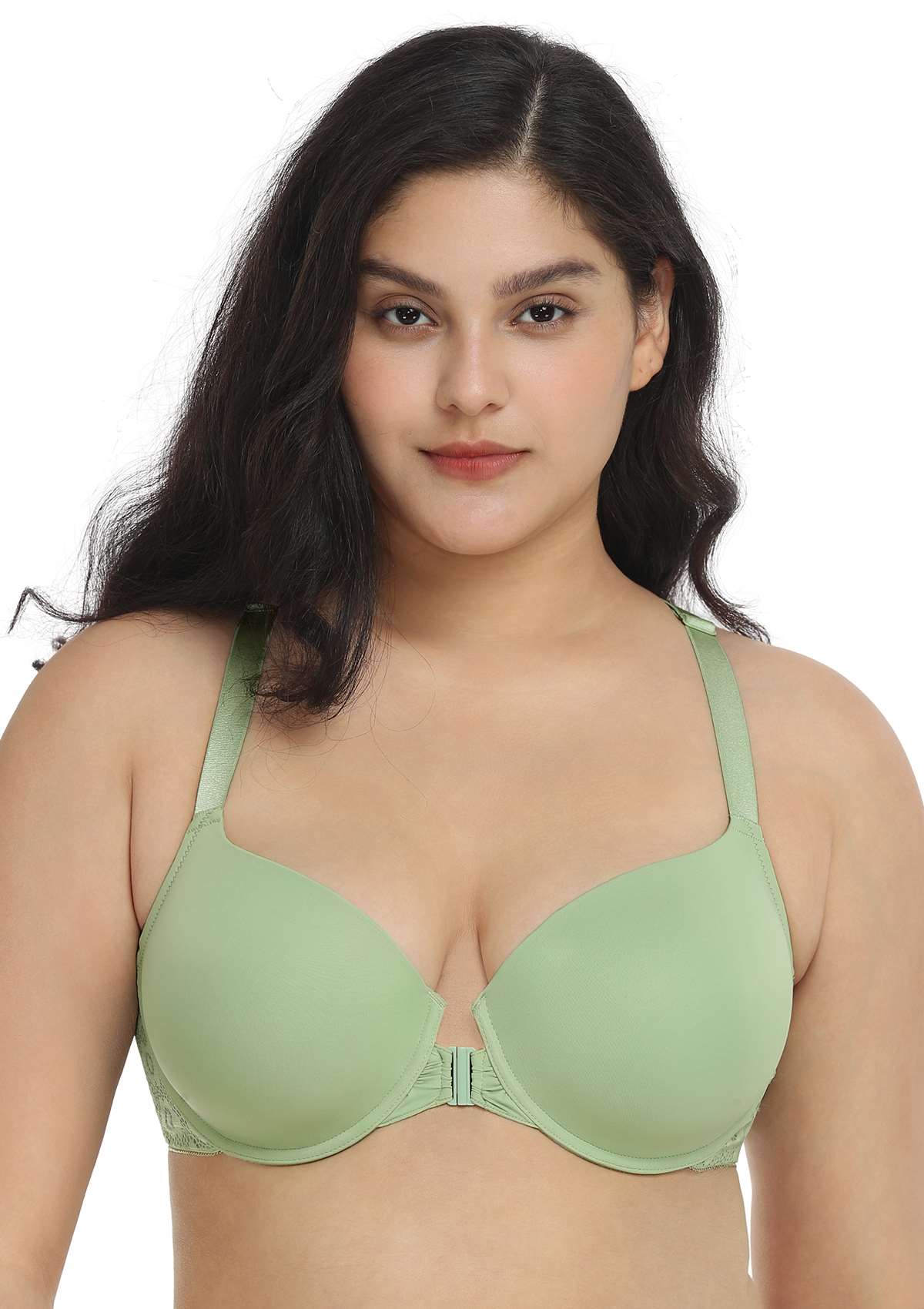 Serena Front-Close Lace-Back Underwire Bra - HSIA
