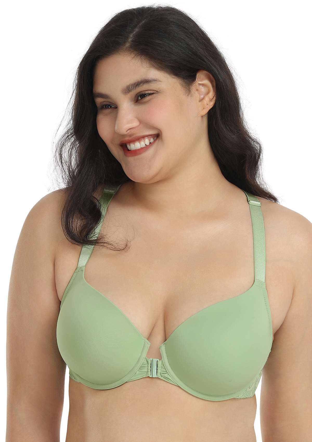 Serena Front-Close Lace-Back Underwire Bra - HSIA