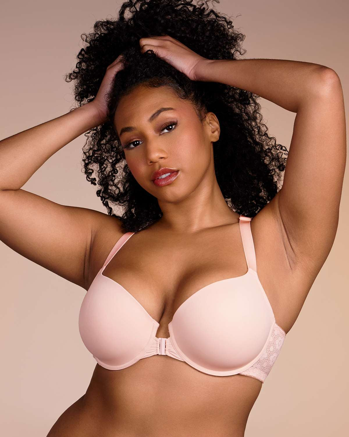 Serena Front-Close Lace-Back Underwire Bra - HSIA
