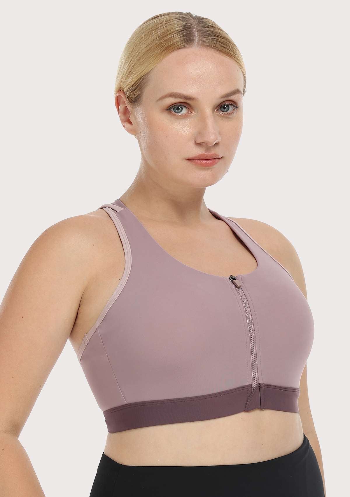 HSIA Front Zip Medium-Impact Sports Bra - HSIA