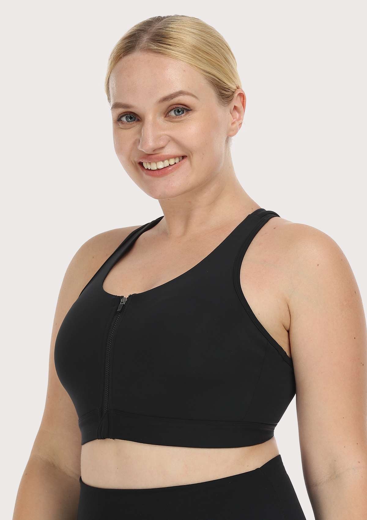 HSIA Front Zip Medium-Impact Sports Bra - HSIA