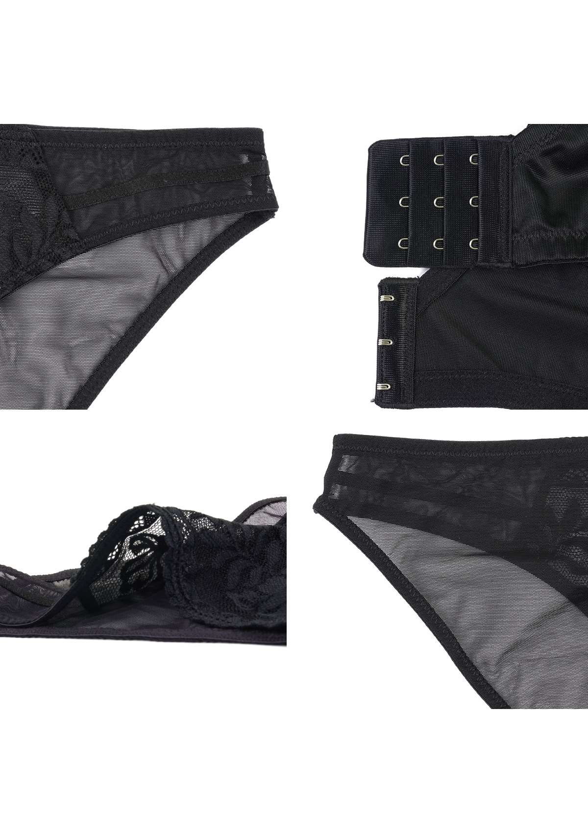 Gladioli Floral Lace Bikini Underwear - HSIA