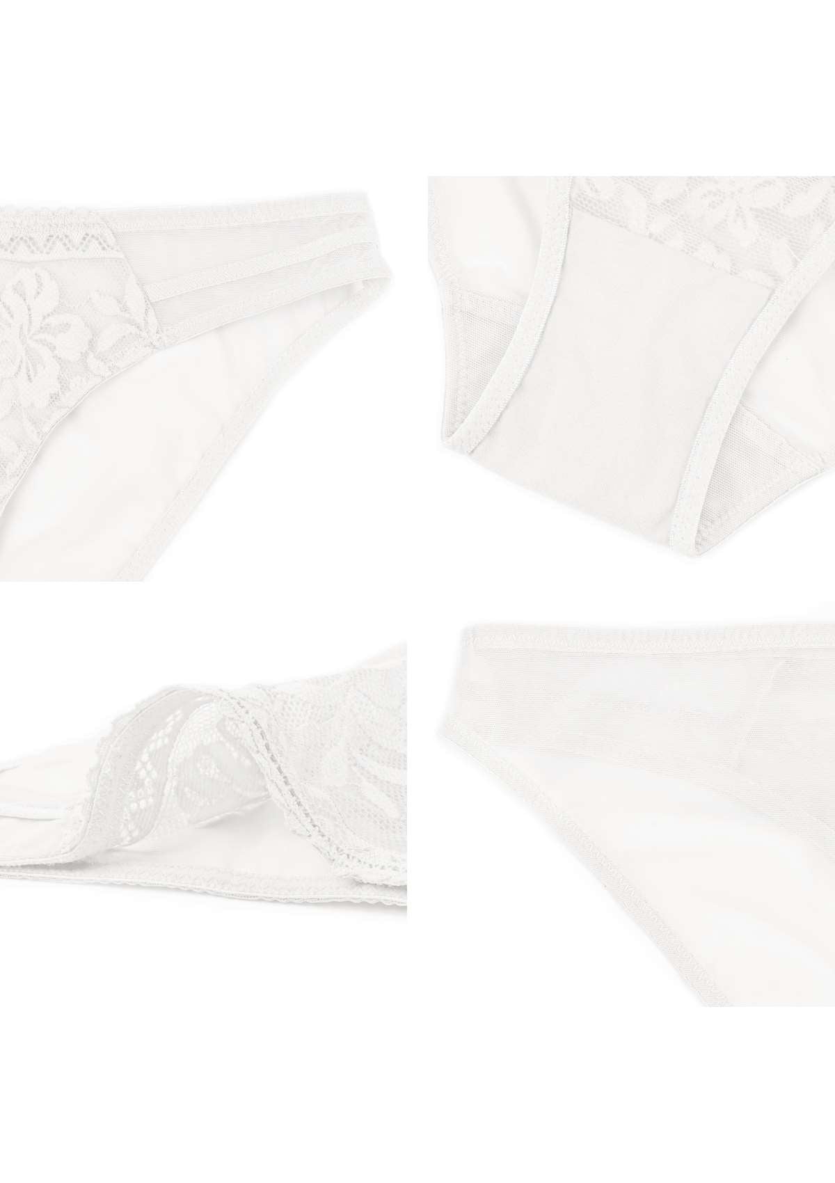 Gladioli Floral Lace Bikini Underwear - HSIA