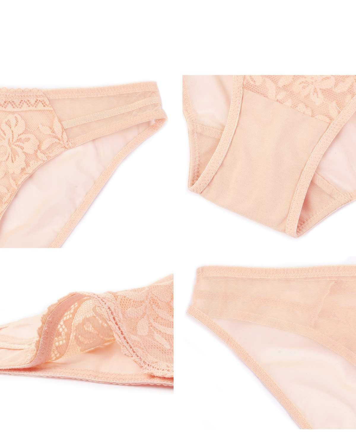 Gladioli Floral Lace Bikini Underwear - HSIA