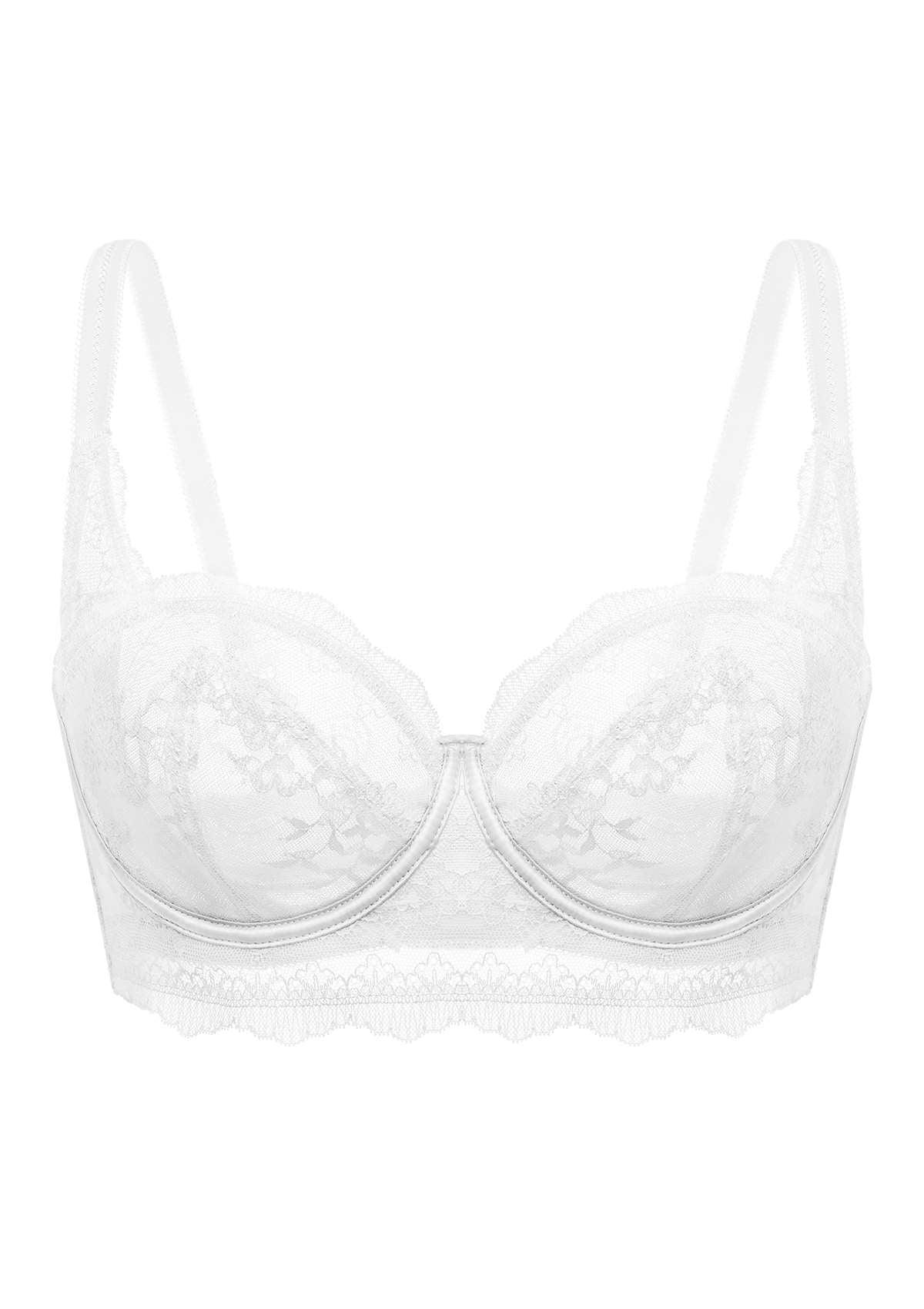 I Do | Petite Floral Lace Unlined Bra - HSIA