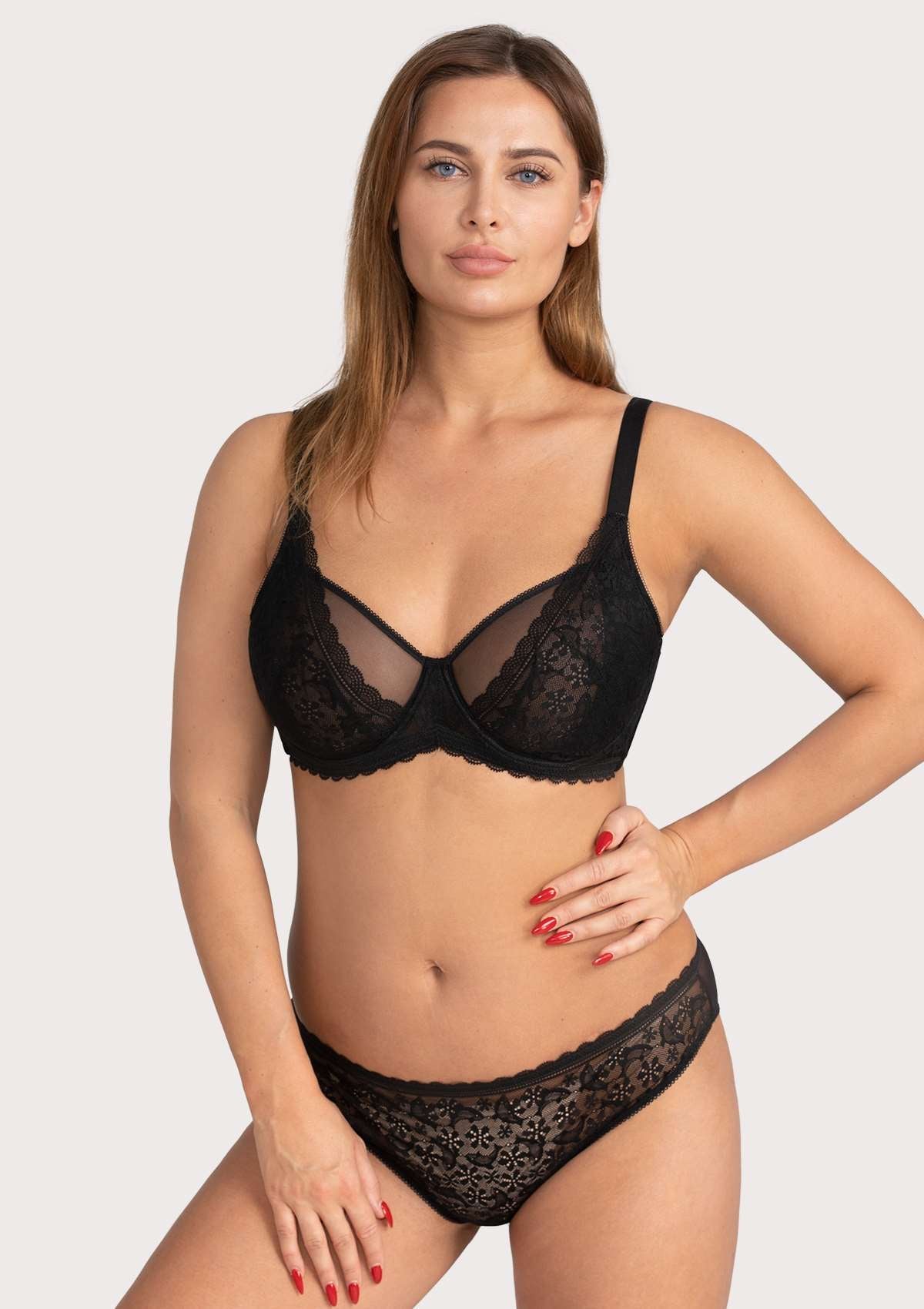 HSIA Lace Dolphin Black Underwire Bra - HSIA