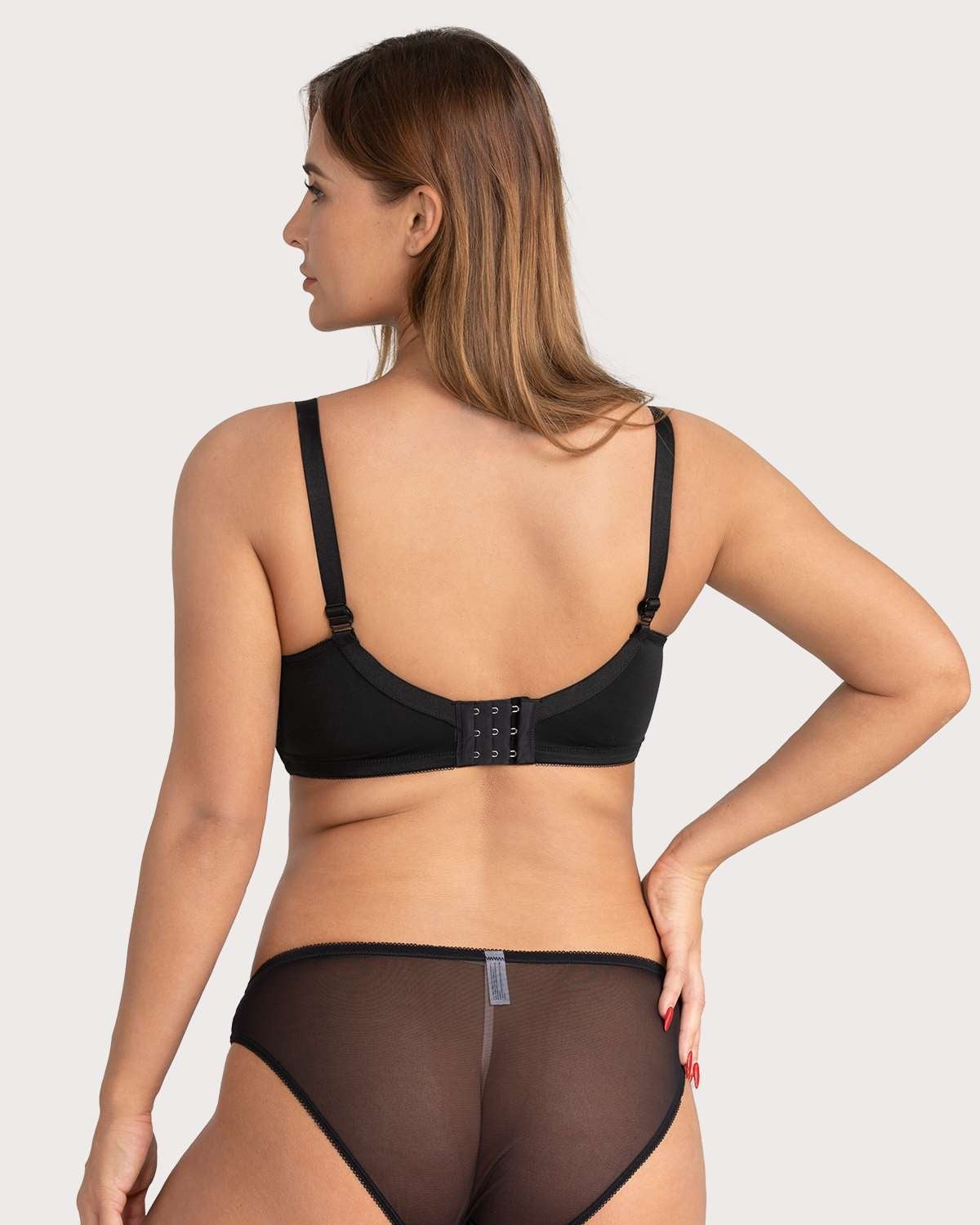HSIA Lace Dolphin Black Underwire Bra - HSIA
