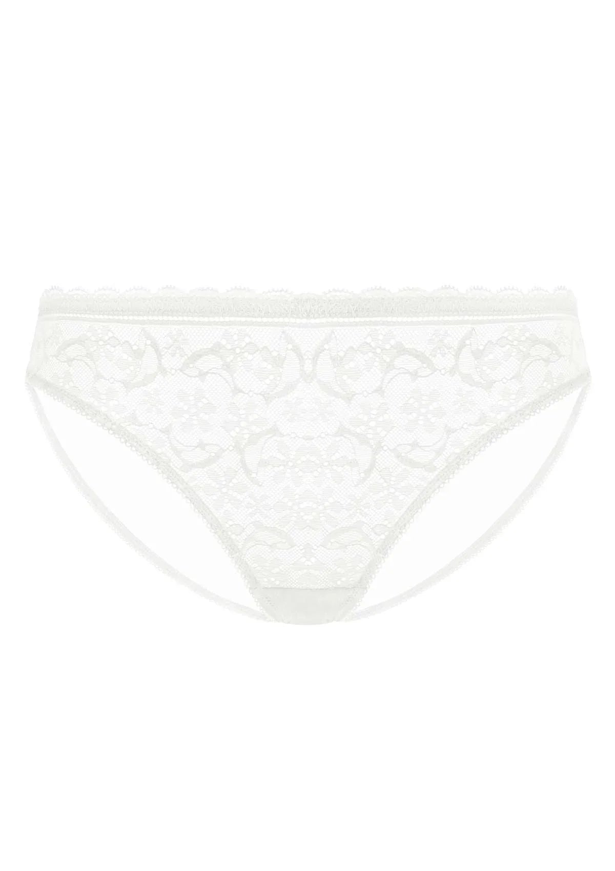 Anemone Lace Dolphin Mid-low Rise Bikini Underwear - HSIA