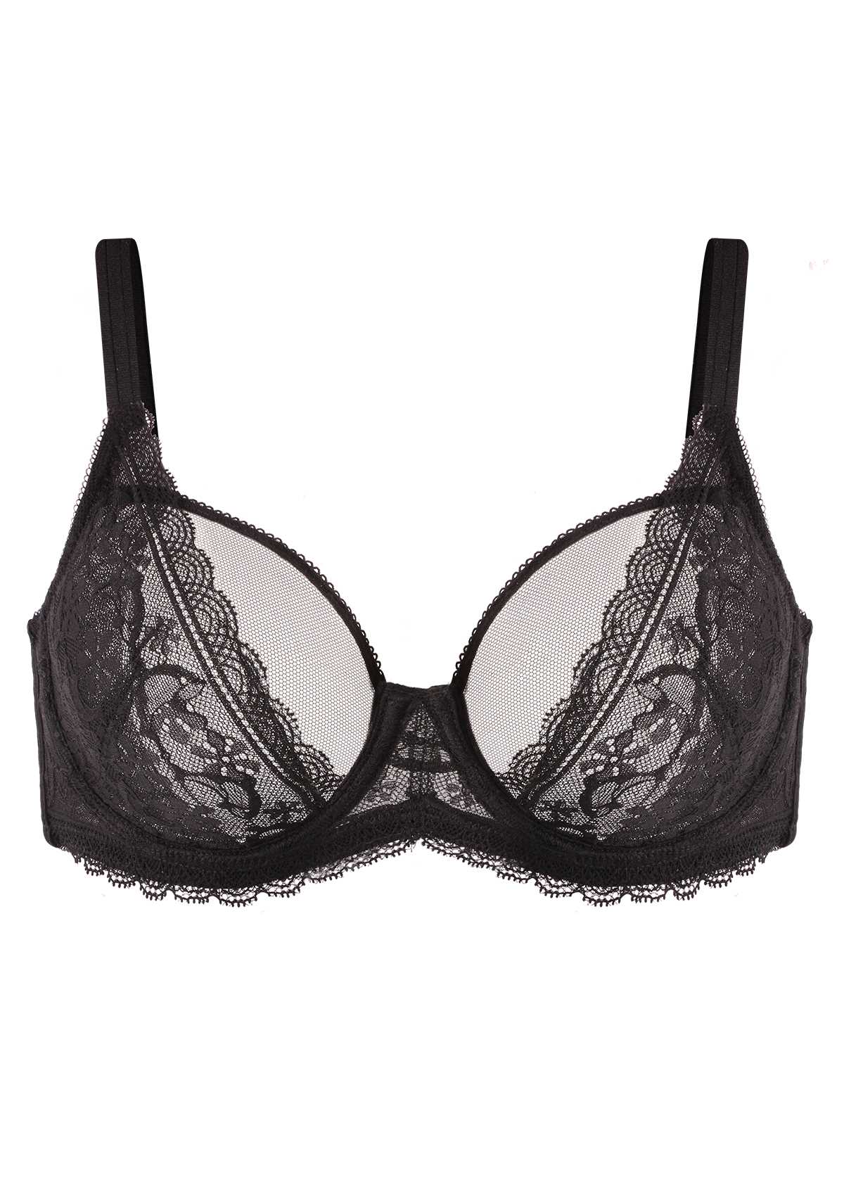 Anemone Unlined Dolphin Lace Underwire Bra - HSIA
