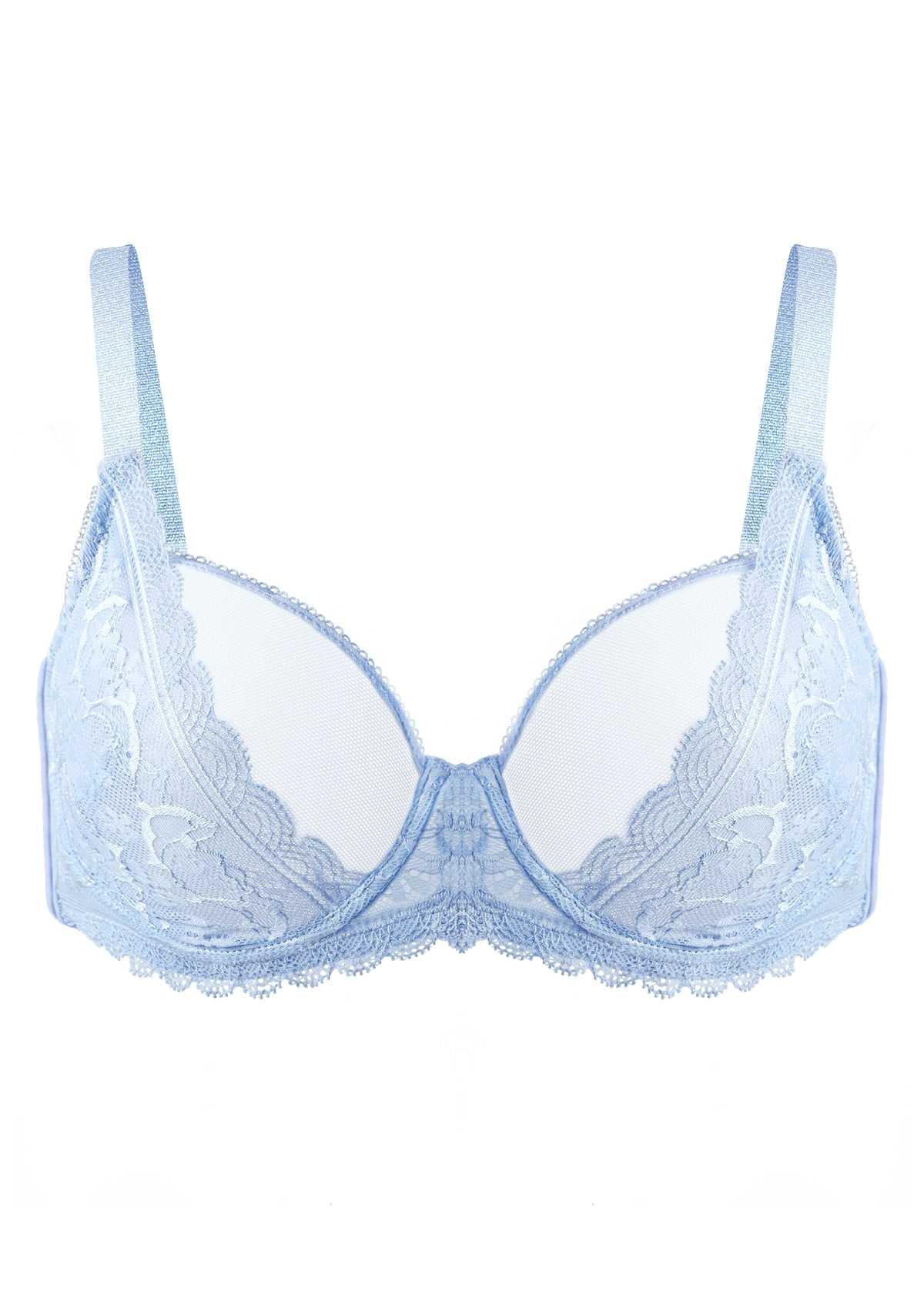 Anemone Unlined Dolphin Lace Underwire Bra - HSIA