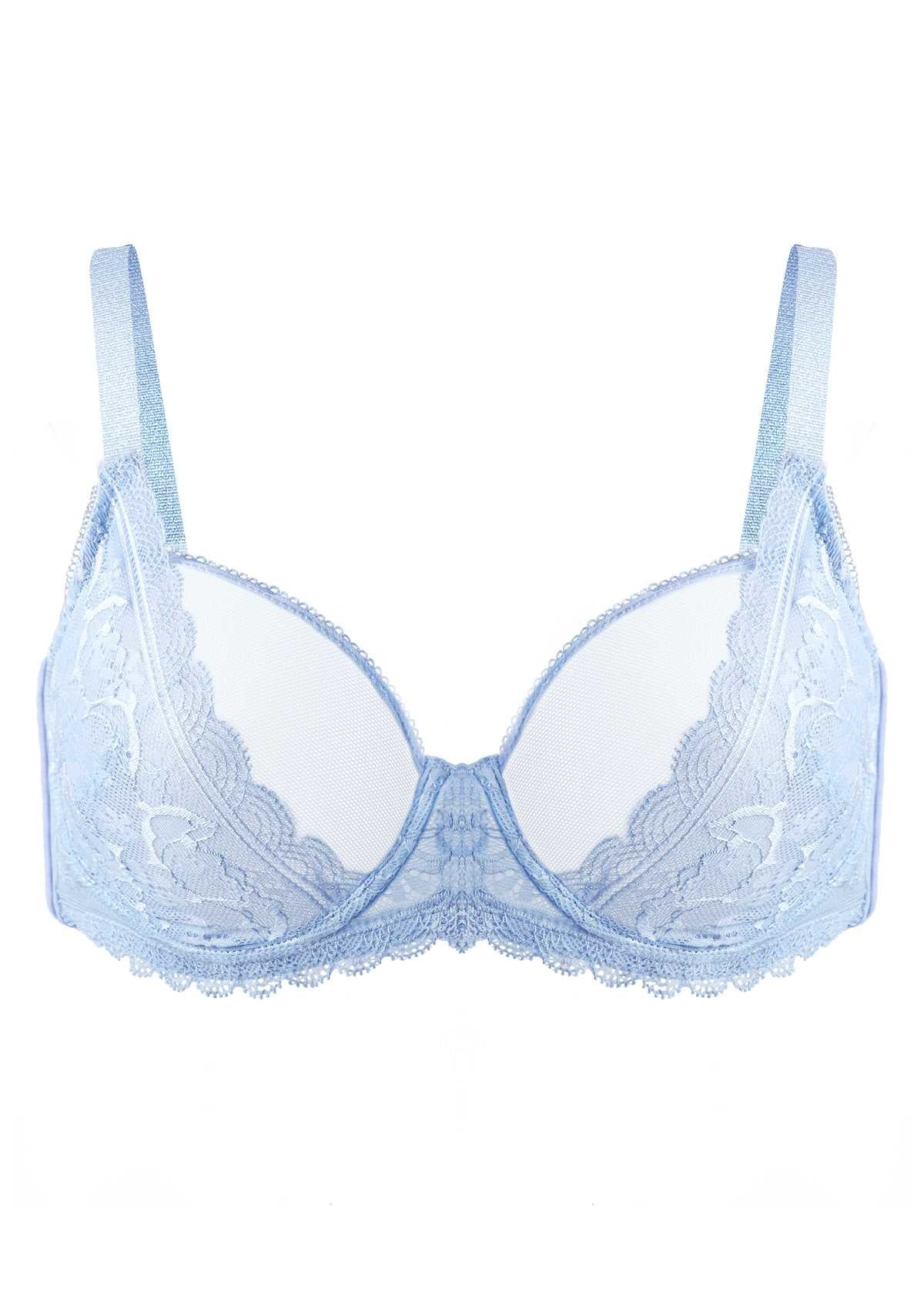 Anemone Unlined Dolphin Lace Underwire Bra - HSIA