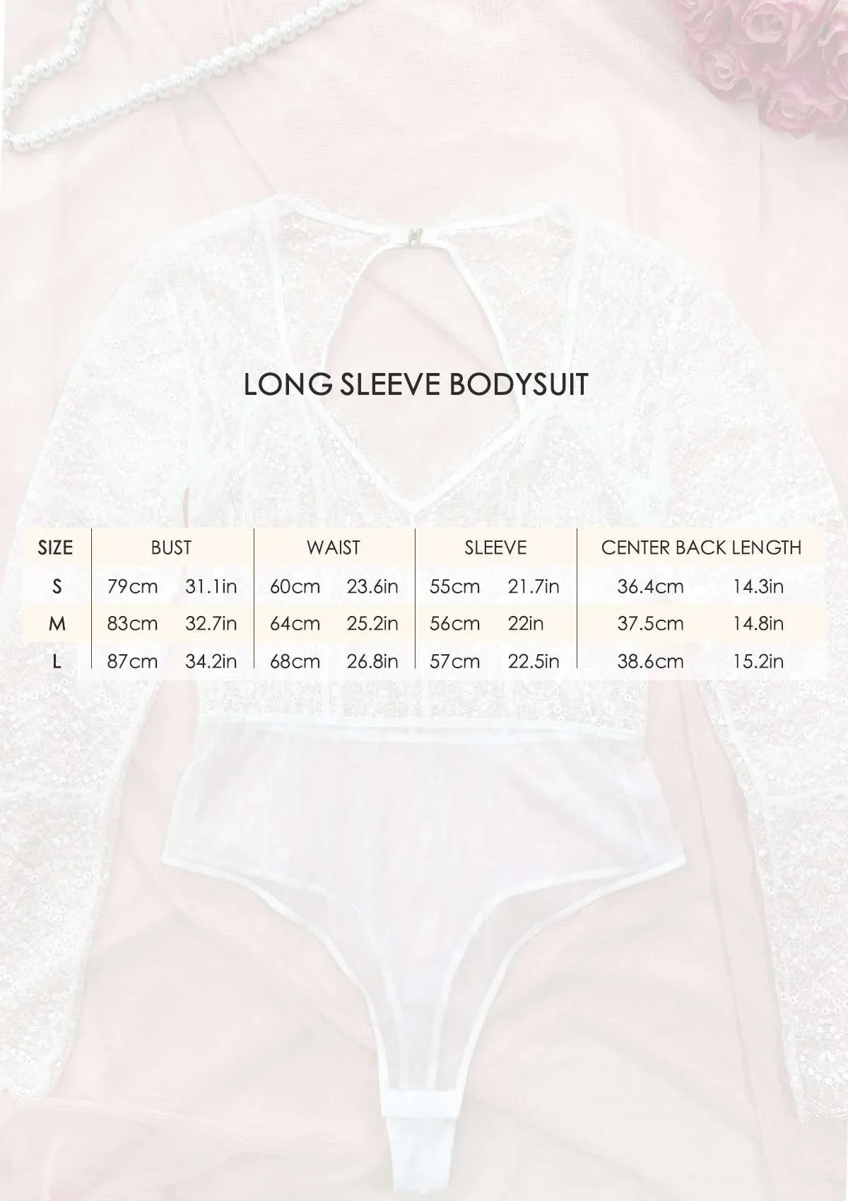 HSIA Lace Long Sleeve Teddy - HSIA