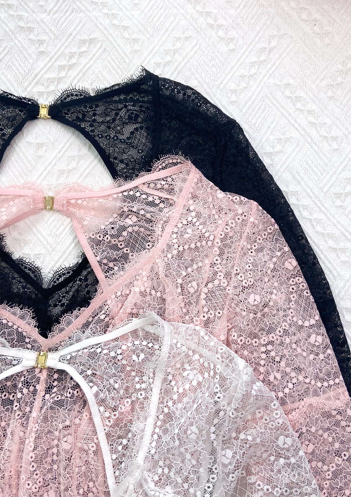 HSIA Lace Long Sleeve Teddy - HSIA