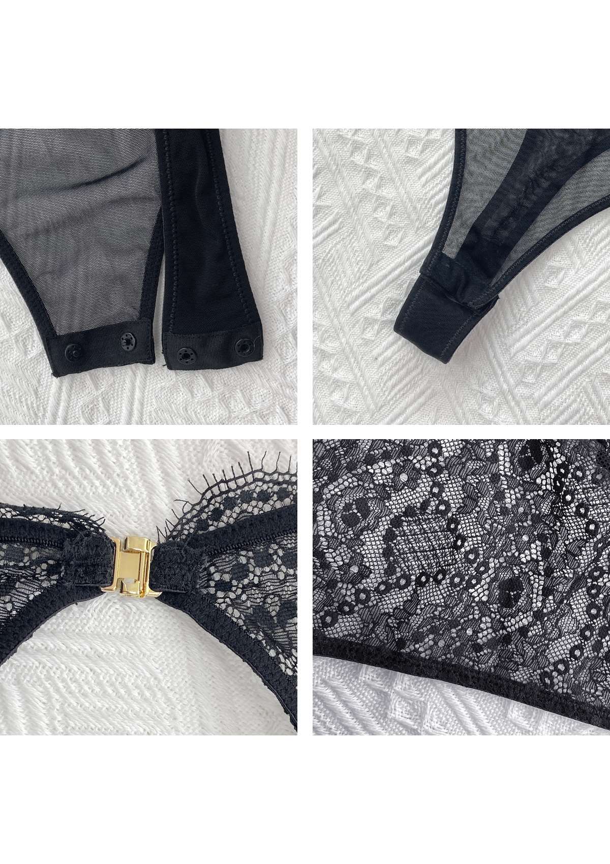 HSIA Lace Long Sleeve Teddy - HSIA