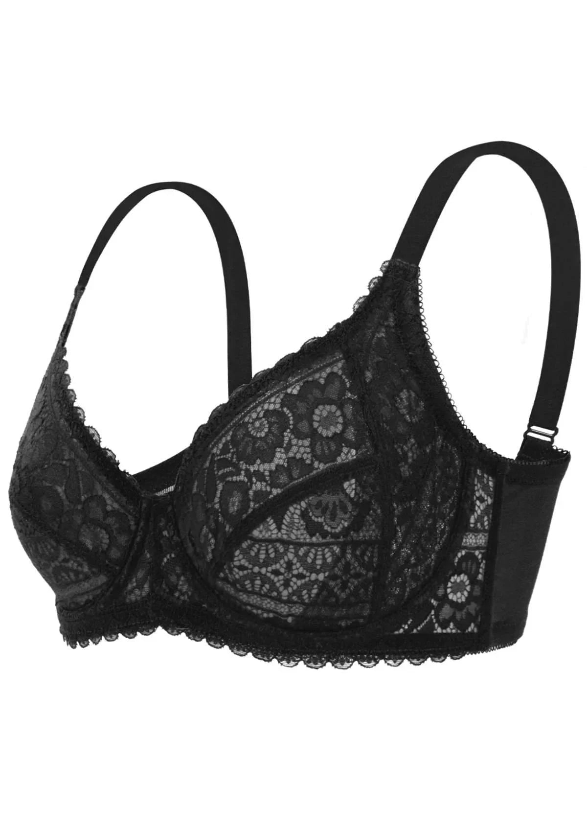 HSIA Leaf Flower Lace Underwire Bra - HSIA