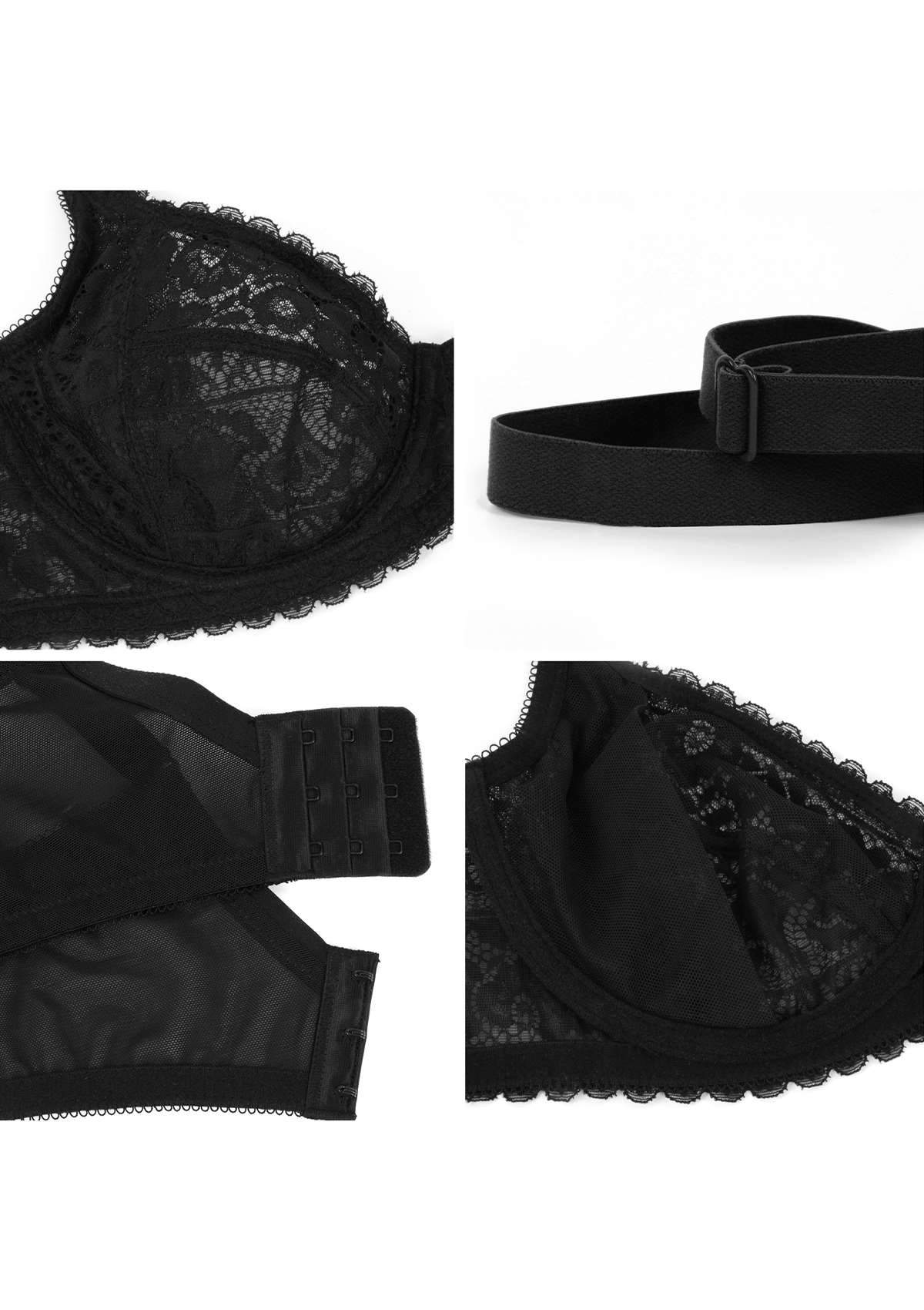 HSIA Leaf Flower Lace Underwire Bra - HSIA