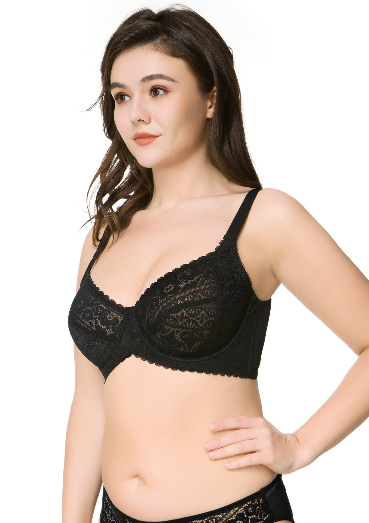 HSIA Leaf Flower Lace Underwire Bra - HSIA