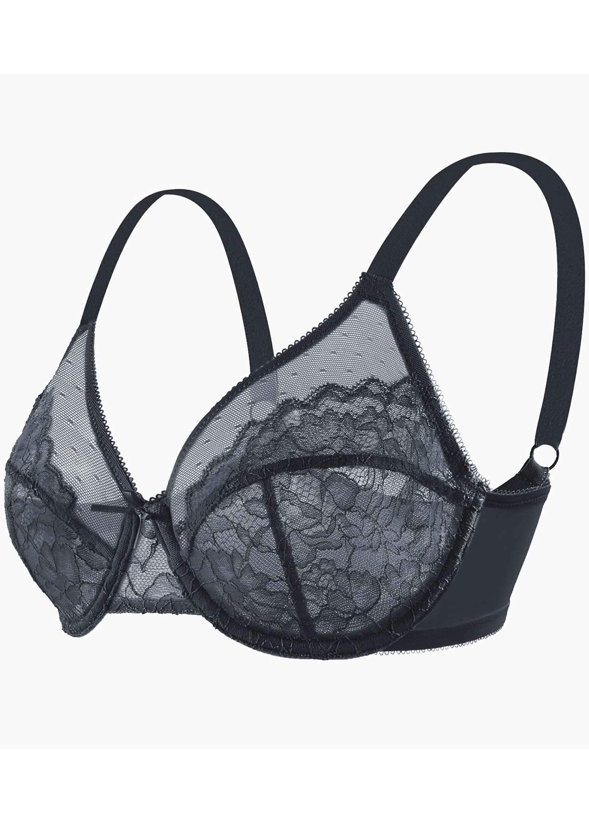 (Cardi B recommends)HSIA Enchante Black Lace Underwire Bra - HSIA