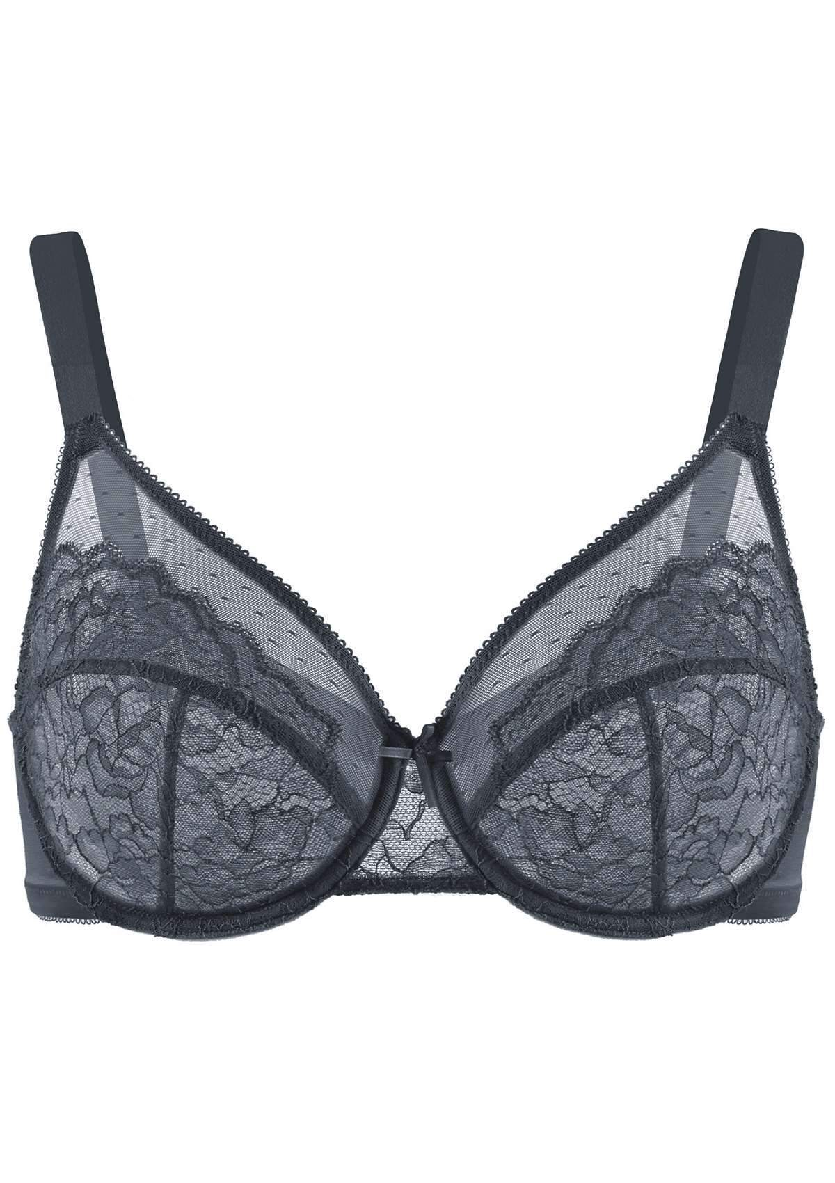 (Cardi B recommends)HSIA Enchante Black Lace Underwire Bra - HSIA