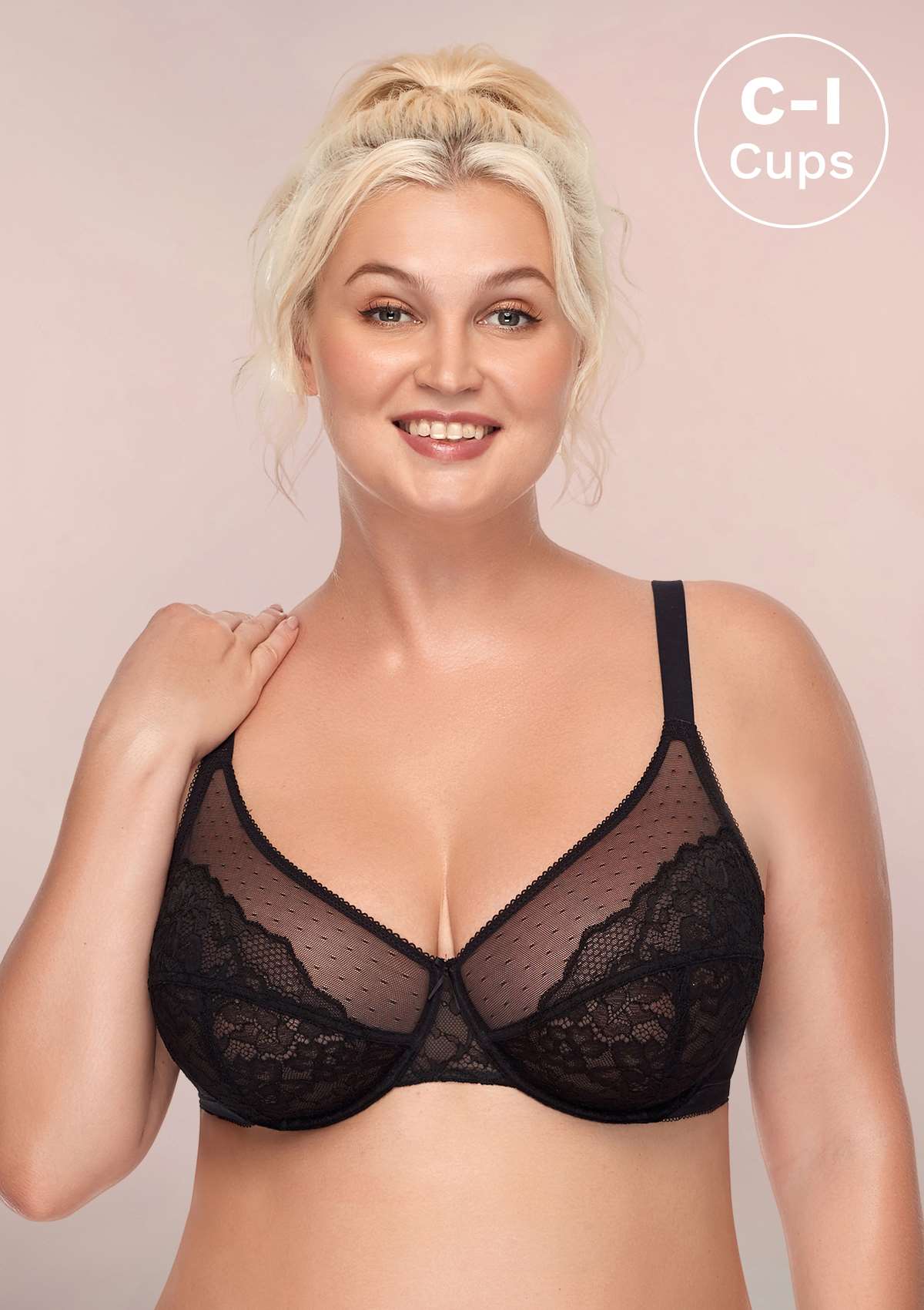 (Cardi B recommends)HSIA Enchante Black Lace Underwire Bra - HSIA