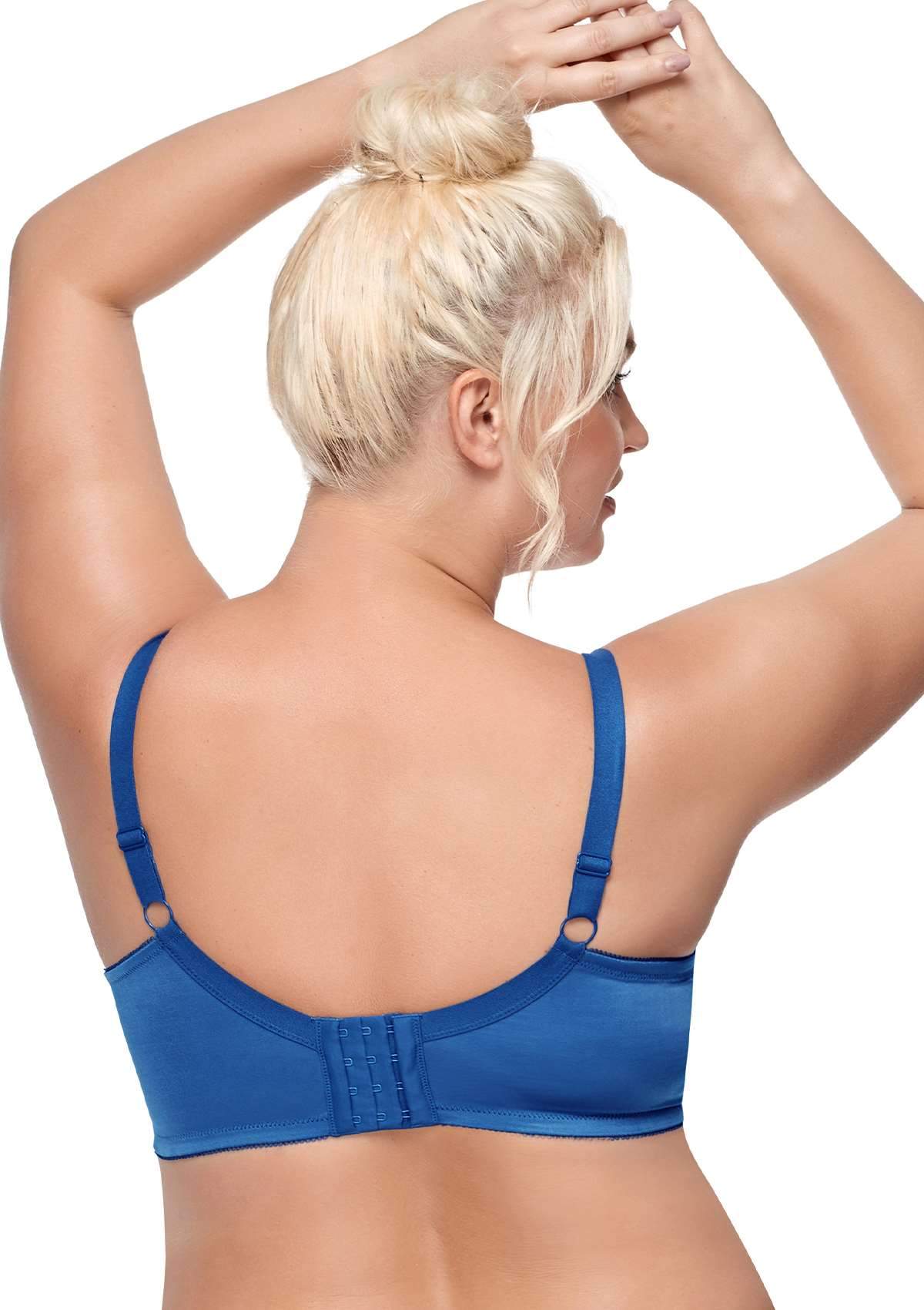 (Cardi B recommends)Enchante Lace Blue Unlined Underwire Bra - HSIA