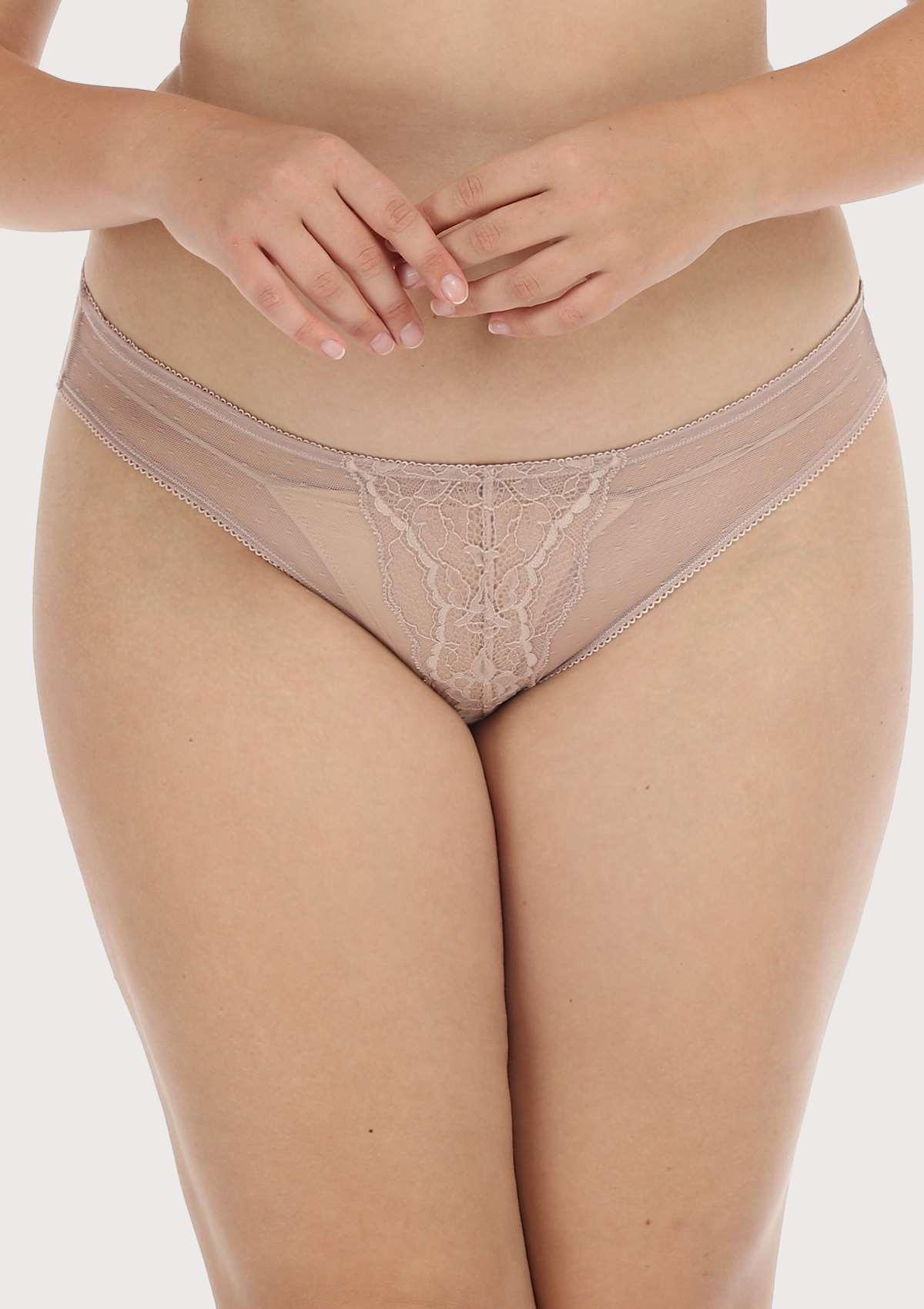 Enchante Dark Pink Lace Bikini Underwear - HSIA