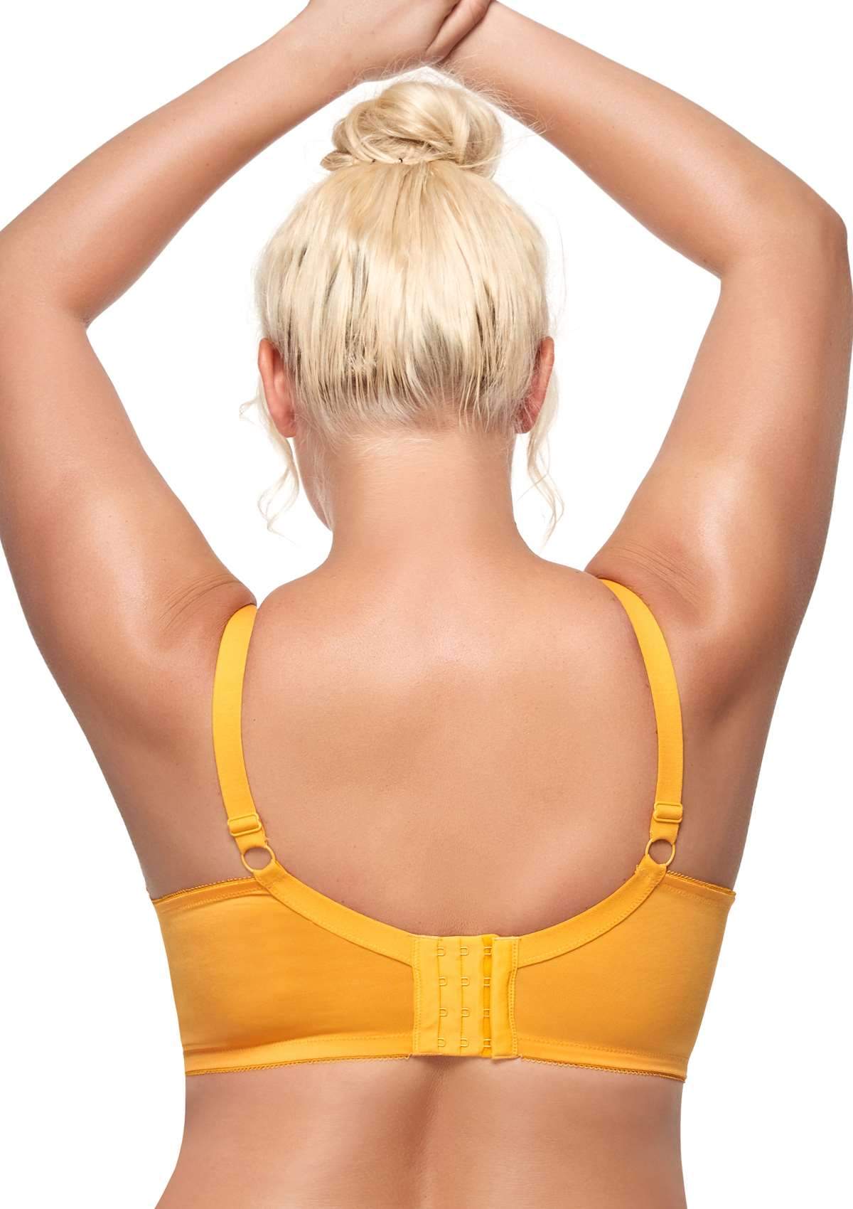 (Cardi B recommends)Enchante Cadmium Yellow Lace Underwire Bra Set - HSIA