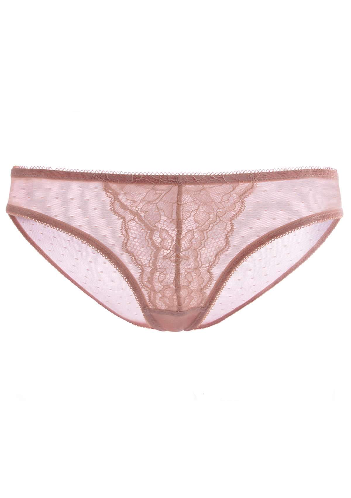 Enchante Lace Mid Rise Bikini Underwear - HSIA